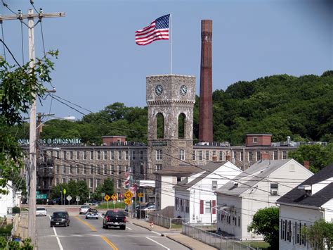 Image: East Main Street and Royal Mill, West Warwick, Rhode Island