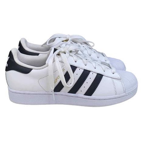 Adidas Mens Original Superstar White Black Lace Up Sn… - Gem