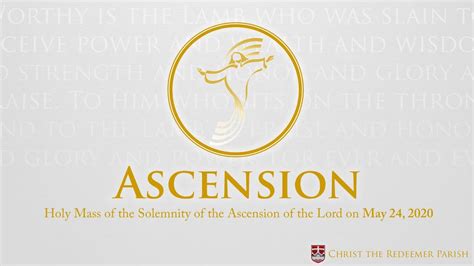 Sunday Mass Ascension Of The Lord May 24 2020 Youtube