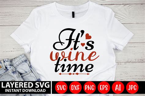 Its Wine Time Svg Design Graphic By Craftart589 · Creative Fabrica