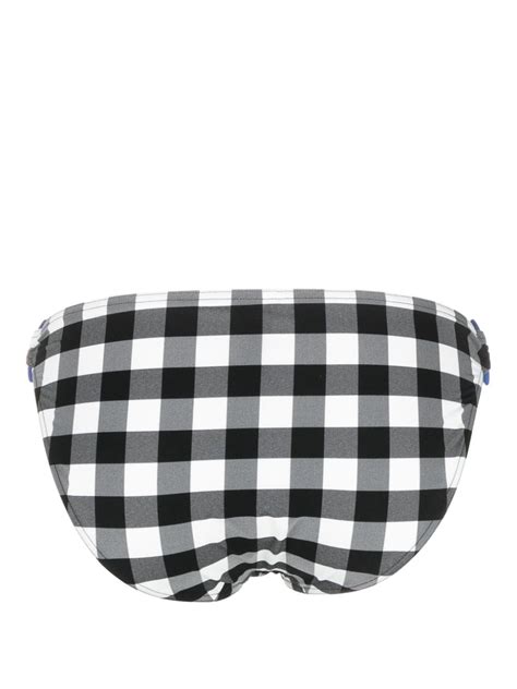 ERES Folie Gingham Check Bikini Bottoms Black FARFETCH UK