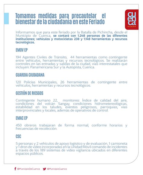 Municipio Cuenca On Twitter Comunicado Importante Durante Este