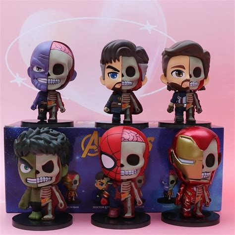 Mô Hình Avengers Infinity War Giải Phẫu Mô Hình Chibi Iron Man Spider Man Captain America Dr