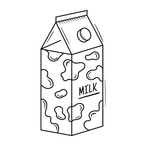 Croquis Dessin De Lait Dans Carton Bo Te Picerie Produits