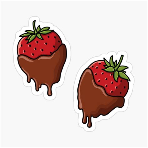 Strawberries Dripping In Chocolate Dont Mind If I Do Sticker For