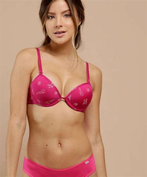 Kit 2 Sutiãs Feminino Push Up Estampa Floral DelRio Marisa