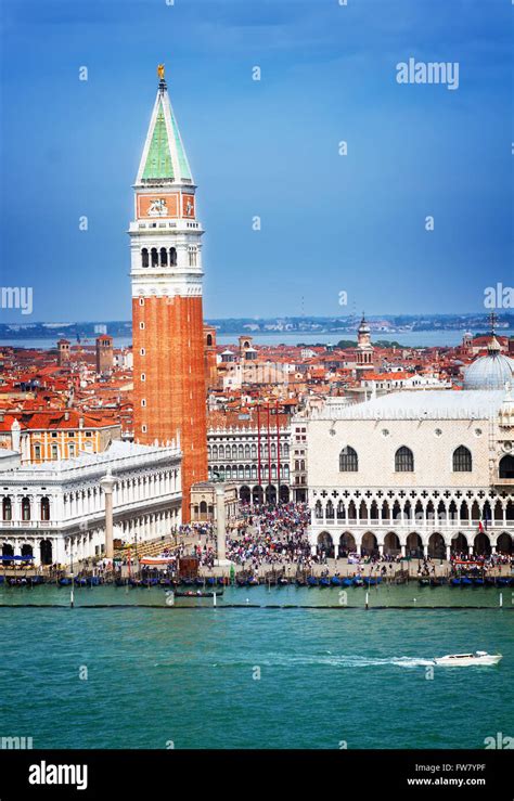 san marco square waterfront venice stock photo alamy