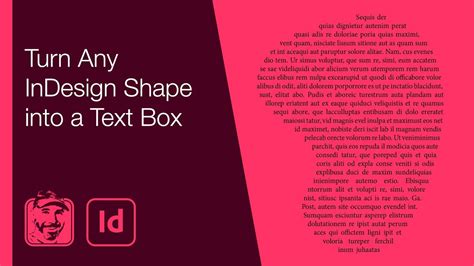 Turn Any Indesign Shape Into A Text Box Youtube