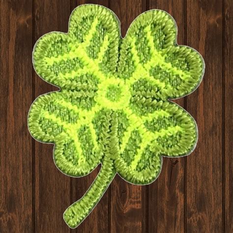 Mini Four Leaf Clover Embroidered Patch Iron On Etsy