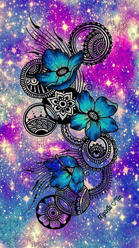 Floral Zentangle Galaxy Hd Phone Wallpaper Pxfuel