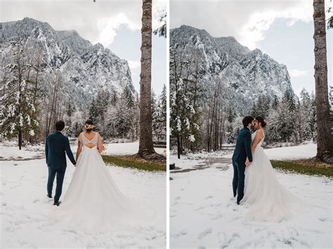 Mountain Winter Wedding in Washington State - Between the Pine