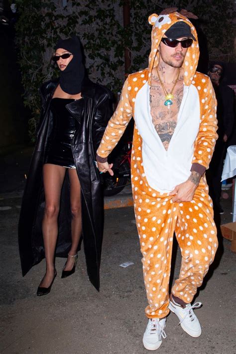 HAILEY and Justin BIEBER at Peppermint Halloween Party in West ...