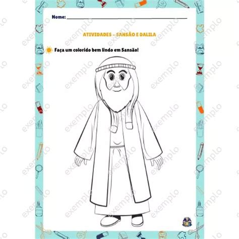 Pdf Atividades Desenhos Sans O E Dalila Minha B Blia Eu Vou Ler