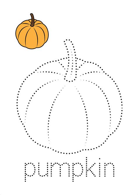 Pumpkin Trace and Color 26567187 Vector Art at Vecteezy