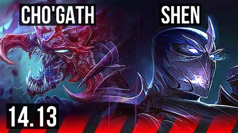 CHO GATH Vs SHEN TOP 4 1 6 1100 Games NA Master 14 13 YouTube