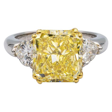 Graff 503ct Fancy Intense Yellow Radiant Cut Diamond Engagement Ring