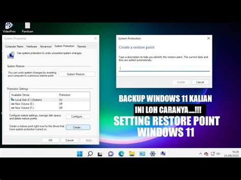 Cara Membuat System Restore Point Di Windows Youtube