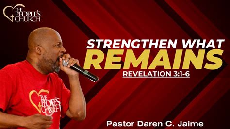 SUNDAY WORSHIP STRENGTHEN WHAT REMAINS PDCJ YouTube