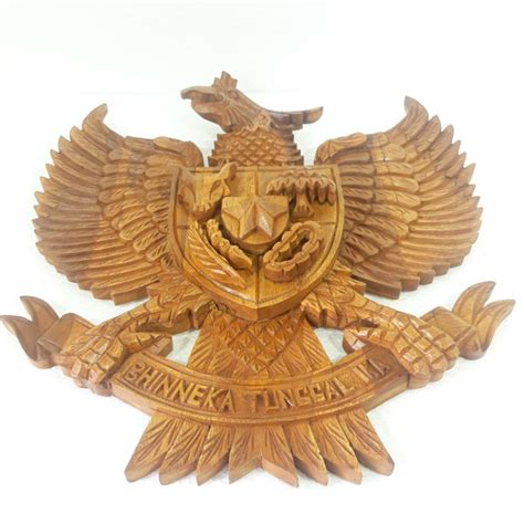 Jual Hiasan Dinding Garuda Lambang Pancasila Ukir Kayu Jati Shopee