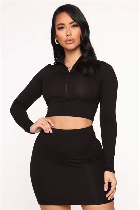 Chicago Skirt Set Black Fashion Nova Fashion Nova Outfits Fashion Nova Fashion