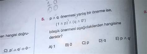 Dokuzuncu sınıf mantık Eodev