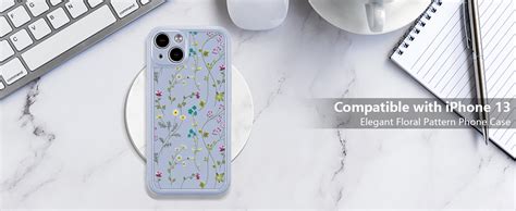 Raleavo Floral Case For Iphone Flower Branch Pattern Design Cute