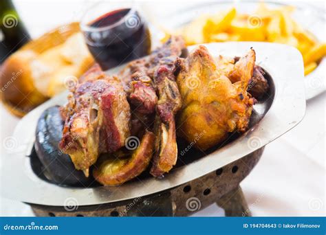 Traditional asado dish stock image. Image of metal, asado - 194704643