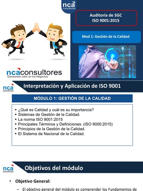 Nca Ppt01 Iso 9001 2015 Gestión De La Calidad Pdf Calidad