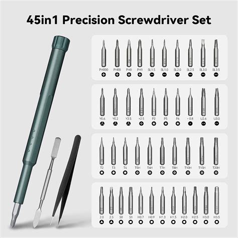 KBCSUN Small Screwdriver Set 45 In 1 Magnetic Mini Screwdriver Set With