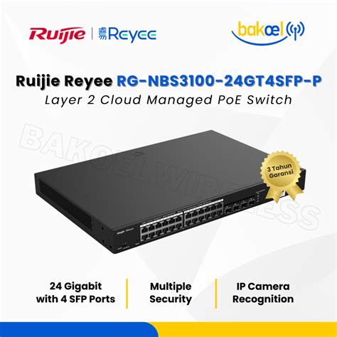 Jual Ruijie Reyee RG-NBS3100-24GT4SFP-P 28 Port Managed Cloud PoE ...