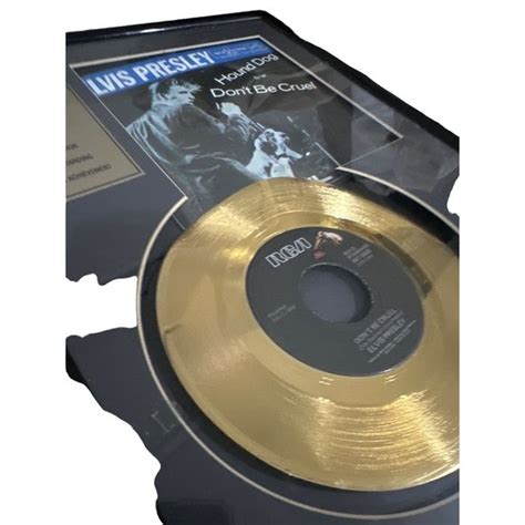 Elvis Presley Art Kt Gold Plated Record Elvis Presley Collectors