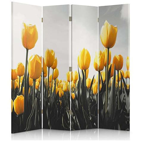 Paravent Floral Tulipes Jaunes L Gant S Parateur Panneaux X