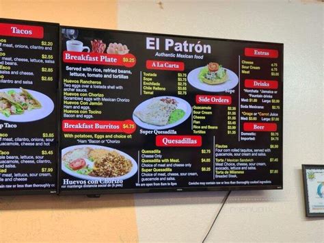 El Patron Mexican Food Menu In Vacaville Ca Order Delivery And Reviews