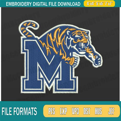 Memphis Tigers Embroidery Designs Ncaa Logo Embroidery File Inspire