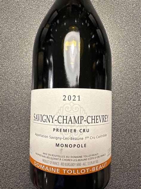 Domaine Tollot Beaut Savigny L S Beaune Er Cru Champ Chevrey