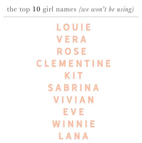 10 Girl Names