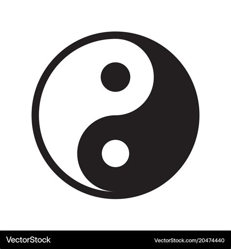 Yin Yang Symbol Royalty Free Vector Image Vectorstock