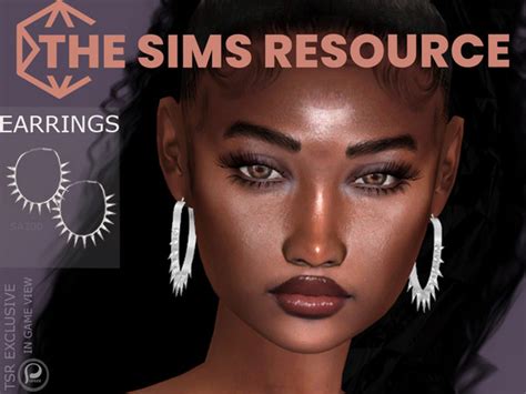 The Sims Resource Large Looped Spiked Earrings