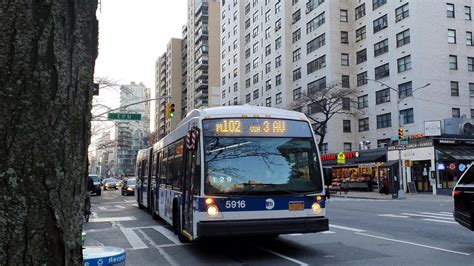 Mta New York City Bus 2012 Nova Bus Lfs Articulated 5916 On The M102