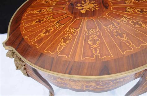 French Empire Inlay Centre Table Round Dining Tables Marquetry Inlay