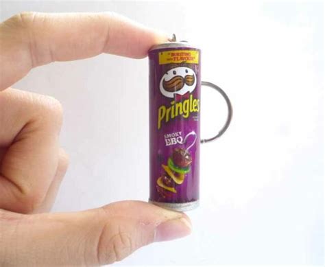 Pringles Chips Smoky Bbq Keychain Keyring Novelty Indonesia 3d 2 Tall