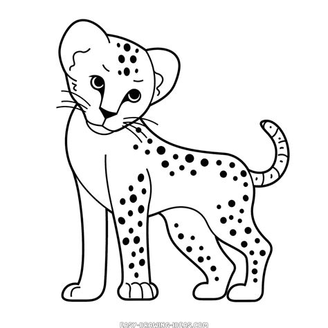 Cheetah easy drawing | Easy Drawing Ideas