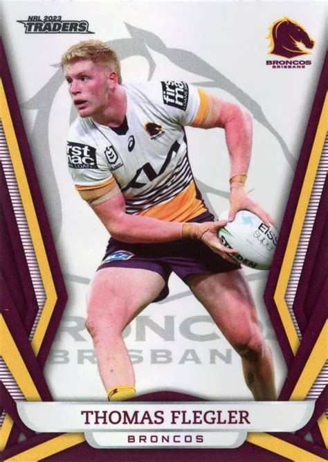 2023 NRL Traders Pearl Specials - PS006 Thomas Flegler Brisbane Broncos - Gold Coast Trading Cards