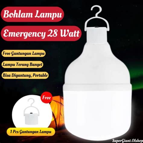 Jual Bohlam Lampu LED Emergency 28 W Jumbo Tetap Nyala Lama Walau