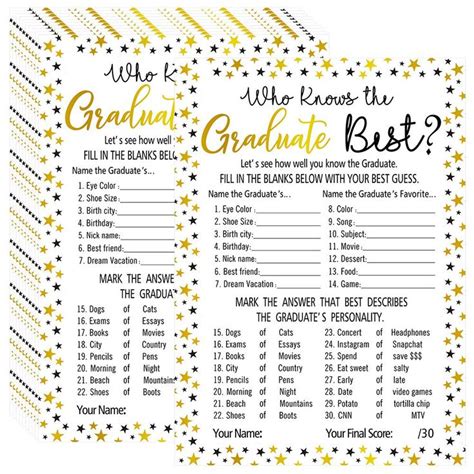 Who Knows The Graduate Best Free Printable Printable Word Searches