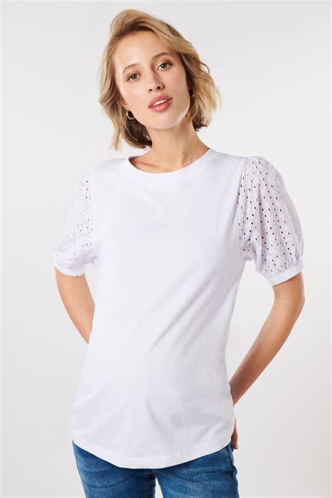 Organic Umstandsshirt Mit Puff Rmeln In Umstandsshirt Puff Rmel