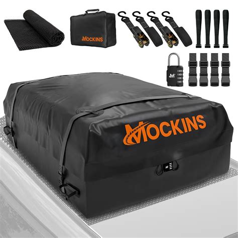 Mockins 30 Cu Ft Waterproof Rooftop Cargo Bag Car Storage Carrier