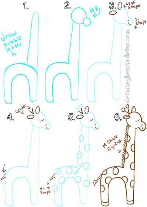 How To Draw A Cute Giraffe Step By Step Villanueva Ingents