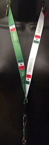 Mexico Flag Lanyardskeychain New Id Holder Flag Lanyard Reversible Ebay