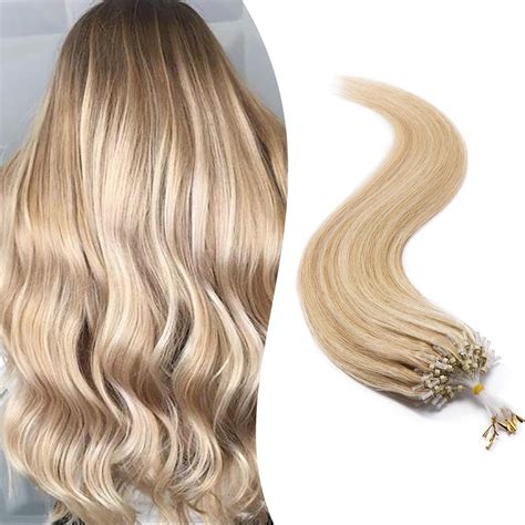 Amazon SEGO Micro Beads Hair Extensions Human Hair 14 Inch Ash